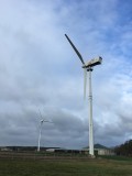 Das erste Windrad 1993 mit dem Namen Enercon E-33 Foto: Viviane Taubert BLDAM