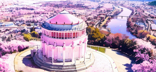 Painting Kelheim from the Befreiungshalle