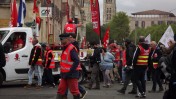 Manifestation le 1er mai 2023 à Bordeaux Suite de tension dans la réforme des retraites © cliché non libre de droits